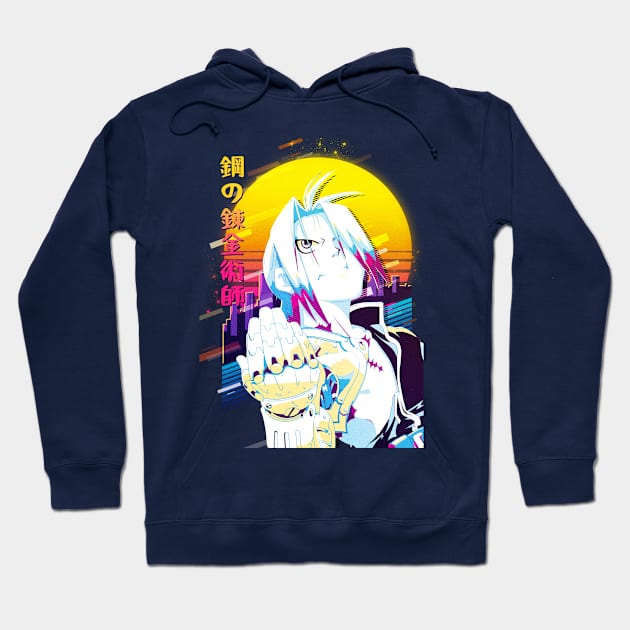 Fullmetal Alchemist Edward Elric Hoodie by 80sRetro